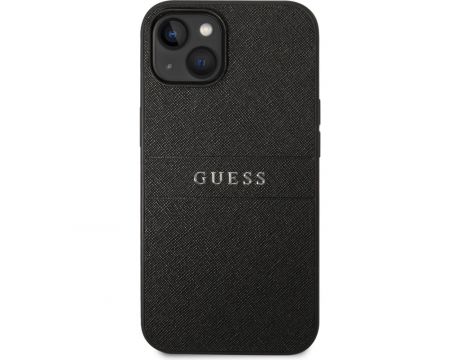 GUESS Leather Saffiano за Apple iPhone 14 Plus, черен на супер цени