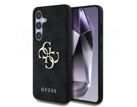 GUESS 4G Metal Logo за Samsung Galaxy S25, черен на супер цени