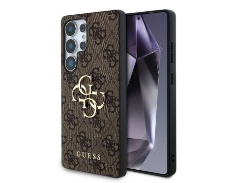 GUESS 4G Metal Logo за Samsung Galaxy S25 Ultra, кафяв на супер цени