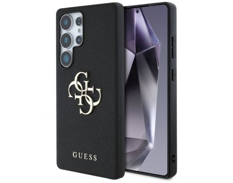 GUESS 4G Metal Logo Grained за Samsung Galaxy S25 Ultra, черен на супер цени