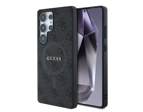 GUESS Leather за Samsung Galaxy S25 Ultra, черен на супер цени