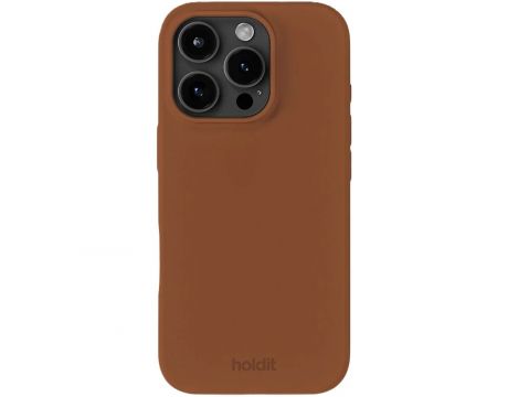 Holdit Silicone за Apple iPhone 16 Pro, кафяв на супер цени