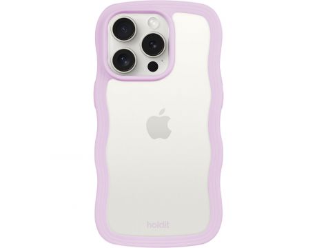 Holdit Wavy за Apple iPhone 15 Pro Max, прозрачен/лилав на супер цени