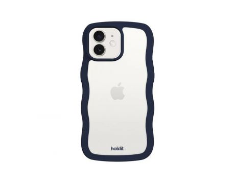 Holdit Wavy за Apple iPhone 12/12 Pro, прозрачен/тъмносин на супер цени