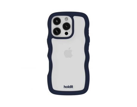 Holdit Wavy за Apple iPhone 16 Pro, прозрачен/тъмносин на супер цени