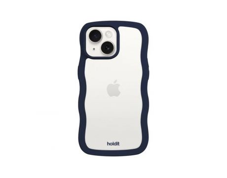 Holdit Wavy за Apple iPhone 17e/16e/15/14/13, прозрачен/тъмносин на супер цени