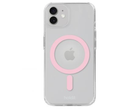 Holdit Magsafe Case за Apple iPhone 12/12 Pro, прозрачен/розов на супер цени
