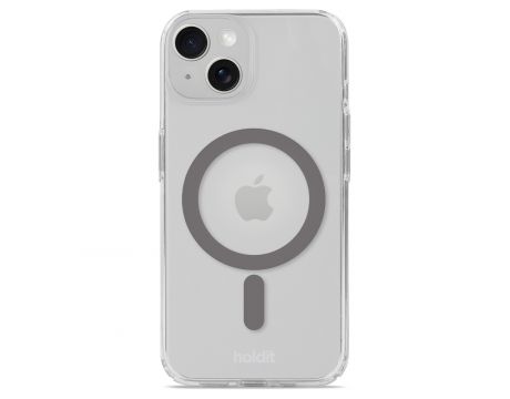 Holdit Magsafe Case за Apple iPhone 13/14/15, прозрачен/сив на супер цени