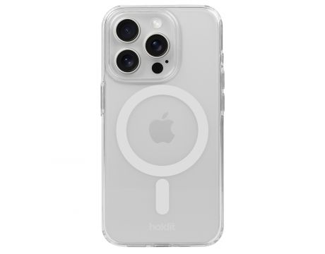 Holdit Magsafe Case за Apple iPhone 15 Pro Max, прозрачен/бял на супер цени