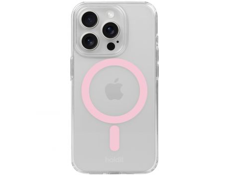Holdit Magsafe Case за Apple iPhone 15 Pro Max, прозрачен/розов на супер цени
