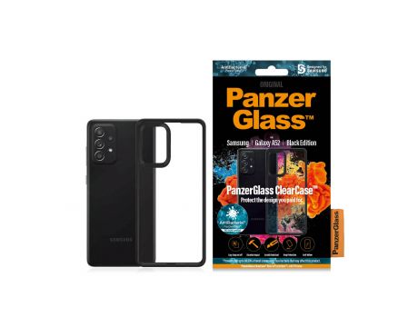 PanzerGlass ClearCase AntiBacterial за Samsung Galaxy A52, прозрачен/черен на супер цени