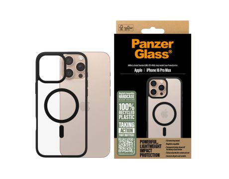 PanzerGlass HardCase MagSafe за Apple iPhone 16 Pro Max, прозрачен/черен на супер цени