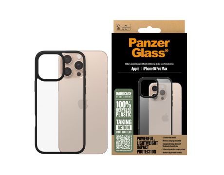 PanzerGlass HardCase за Apple iPhone 16 Pro Max, прозрачен/черен на супер цени