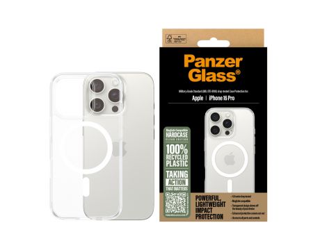 PanzerGlass HardCase MagSafe за Apple iPhone 16 Pro, прозрачен/бял на супер цени