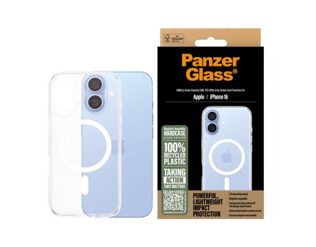 PanzerGlass HardCase MagSafe за Apple iPhone 16, бял/прозрачен на супер цени