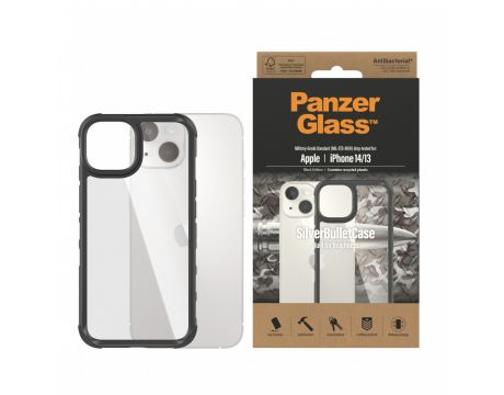PanzerGlass SilverBullet за Apple iPhone 14/13, прозрачен/черен на супер цени
