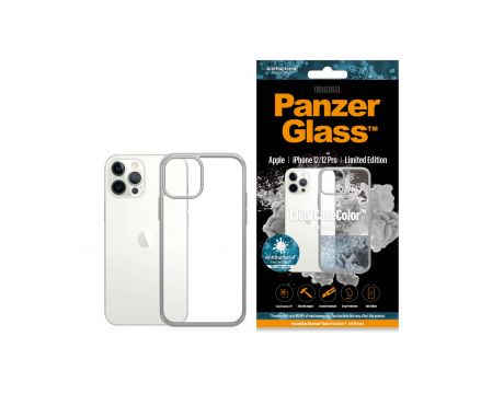 PanzerGlass ClearCaseColor Satin Silver за Apple iPhone 12/12 Pro, прозрачен/сив на супер цени