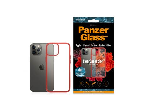 PanzerGlass ClearCaseColor Mandarin Red за Apple iPhone 12 Pro Max, прозрачен/червен на супер цени