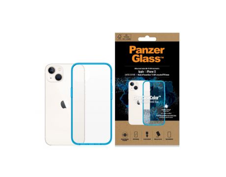 PanzerGlass ClearCaseColor Bondi Blue за Apple iPhone 13/14, прозрачен/син на супер цени