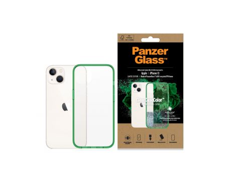 PanzerGlass ClearCaseColor Lime за Apple iPhone 13/14, прозрачен/зелен на супер цени