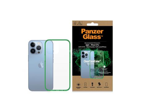 PanzerGlass ClearCaseColor Lime за Apple iPhone 13 Pro, прозрачен/зелен на супер цени