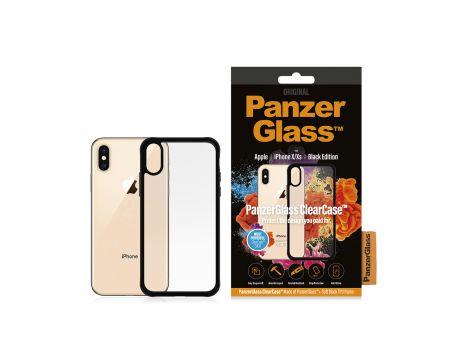 PanzerGlass ClearCase за Apple iPhone X/XS, прозрачен/черен на супер цени