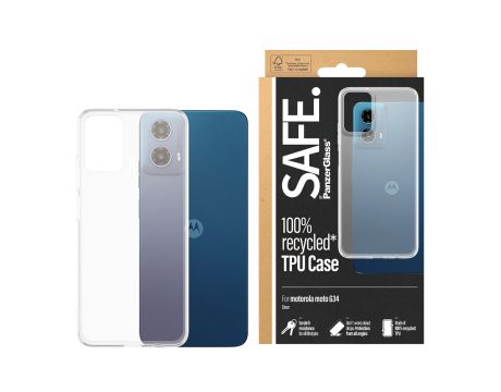 SAFE TPU за Motorola Moto G34, прозрачен на супер цени