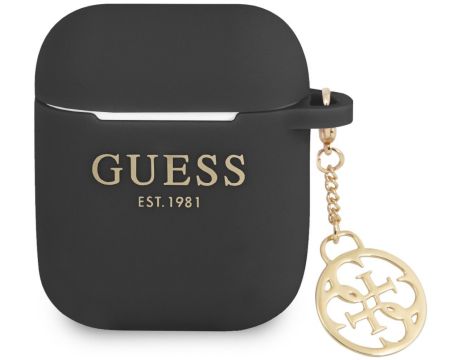 GUESS 4G Charms Silicone Case за Apple Airpods 1/2, черен на супер цени