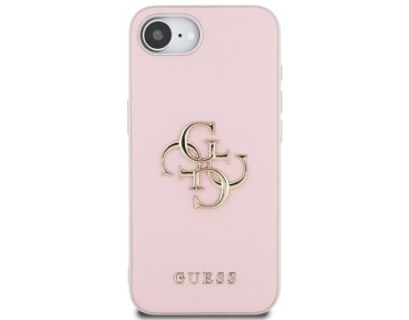 GUESS 4G Metal Logo за Apple iPhone 16e/17e, розов на супер цени