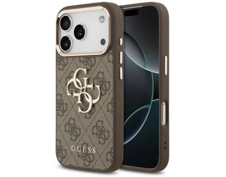 Guess 4G PU Big 4G Classic Logo за Apple iPhone 18 Pro Max/ 17 Pro Max, кафяв/златист на супер цени