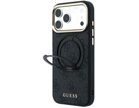 GUESS 4G Ring Stand MagSafe за Apple iPhone 18 Pro / 17 Pro, черен на супер цени