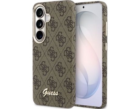 GUESS 4G Script Metal Logo за Samsung Galaxy S26, кафяв на супер цени