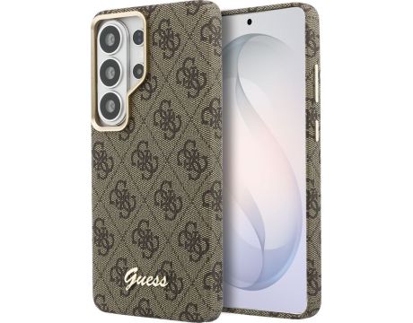 GUESS 4G Script Metal Logo за Samsung Galaxy S26 Ultra, кафяв на супер цени