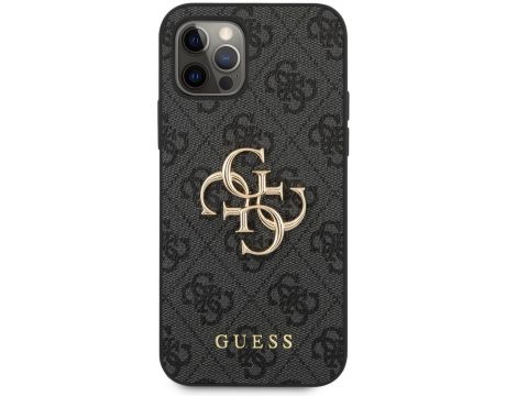 GUESS 4G Metal Logo за Apple iPhone 12/12 Pro, сив на супер цени