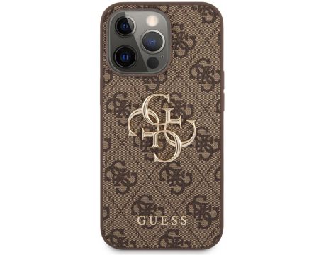 GUESS 4G Metal Logo за Apple iPhone 13 Pro, кафяв на супер цени