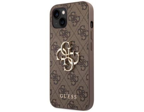 GUESS 4G Metal Logo за Apple iPhone 14, кафяв на супер цени