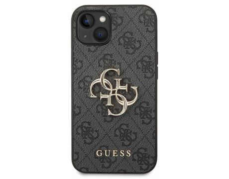 GUESS 4G Metal Logo за Apple iPhone 14, сив на супер цени
