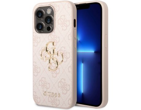 GUESS 4G Metal Logo за Apple iPhone 15 Pro Max, светлорозов на супер цени