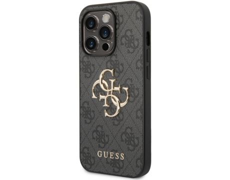 GUESS 4G Metal Logo за Apple iPhone 15 Pro Max, сив на супер цени