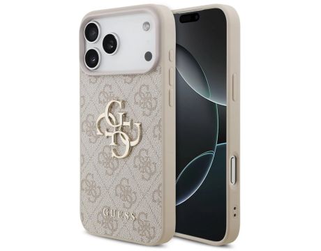 GUESS PU 4G Metal Logo за Apple iPhone 18 Pro Max/ 17 Pro Max, бежов на супер цени