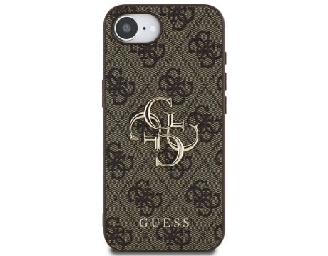 GUESS 4G Metal Logo за Apple iPhone 16e/17e, кафяв на супер цени