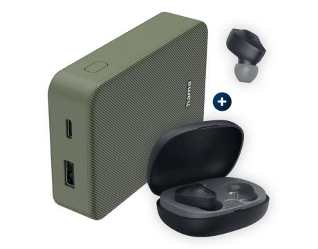 Hama Colour 10, зелен и безжични слушалки Hama Freedom Buddy, черен на супер цени