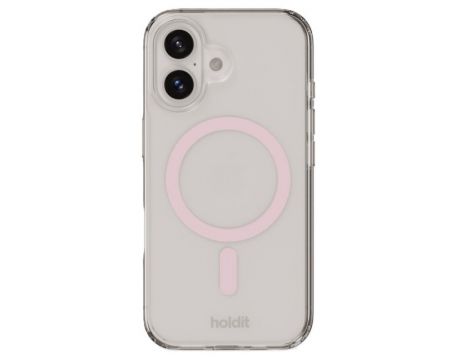 Holdit MagSafe за Apple iPhone 16 Plus, прозрачен/розов на супер цени