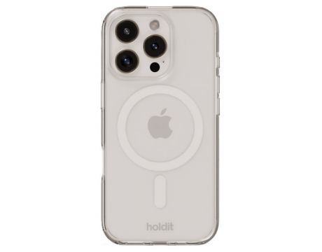 Holdit MagSafe за Apple iPhone 16 Pro Max, прозрачен/бял на супер цени