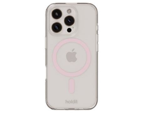 Holdit MagSafe за Apple iPhone 16 Pro Max, прозрачен/розов на супер цени