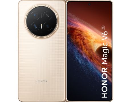 смартфон HONOR Magic V6, 16GB, 512GB, Gold и смарт часовник HONOR Watch 6 на супер цени