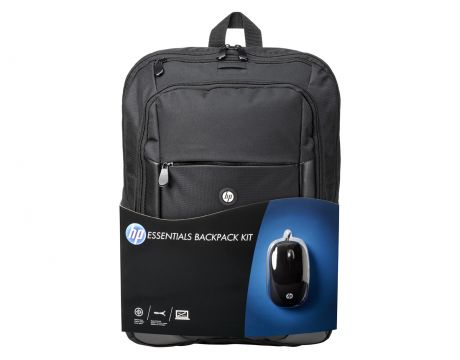 HP Essentials Kit E5L03AA + мишка, черен на супер цени