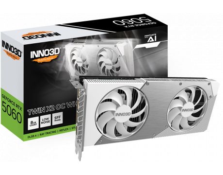 Inno3D GeForce RTX 5060 8GB TWIN X2 OC WHITE DLSS 4 на супер цени