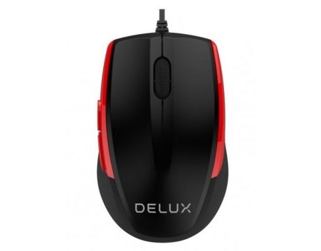 Delux M321BU, черен/червен на супер цени