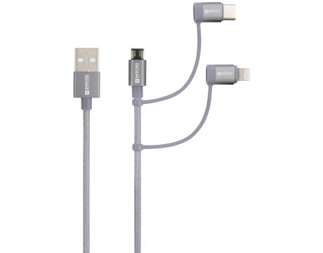 SKROSS 3-in-1 USB към USB Type-C/ Lightning/ microUSB на супер цени